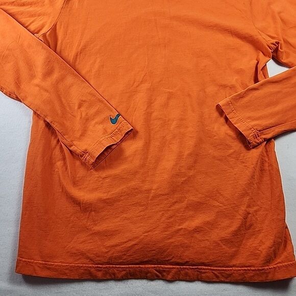 Nike NFL Team Apparel Miami Dolphins Mens Large Orange Flock Long Sleeve T-Shirt - Picture 9 of 9